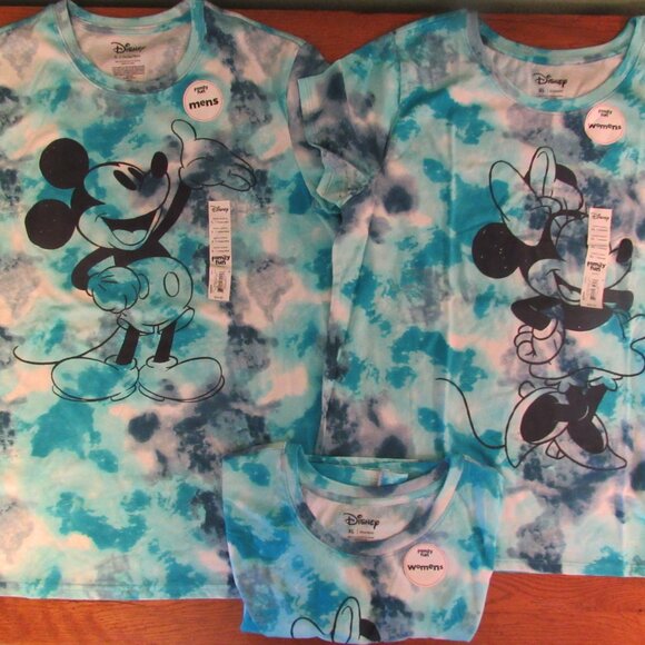 3 Brand New Disney Mickey Mouse & Minnie Mouse Tie -Dye T-Shirts! Kohls - Picture 7 of 9